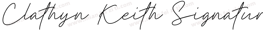 Clathyn Keith Signature字体转换